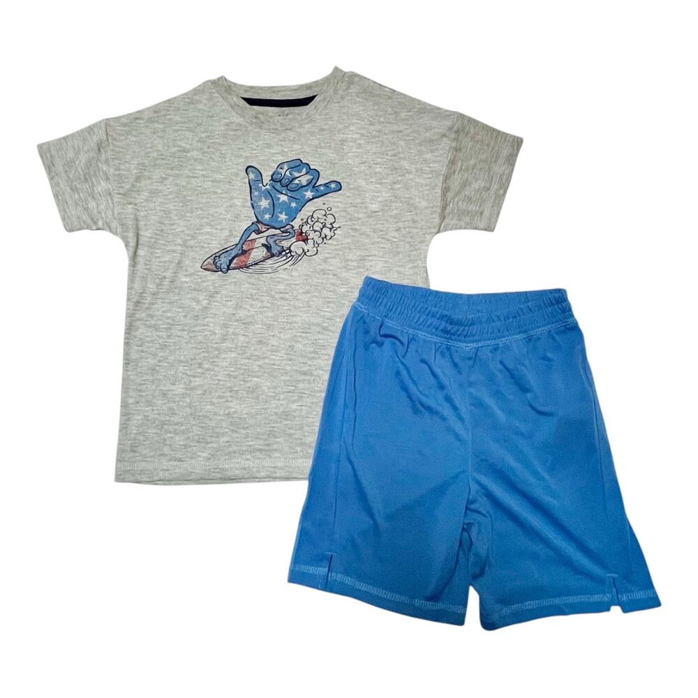 NWT Gap Patriotic Surfer Hang 10 PJ Set Size 6